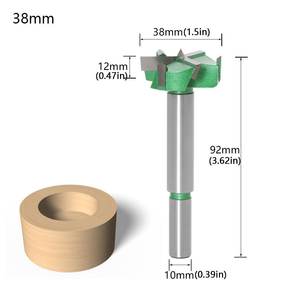 Three-Blade Woodworking Hole Opener Drill Bit Three-Blade 35Mm Punching Hinge Special Wooden Board Opening Round