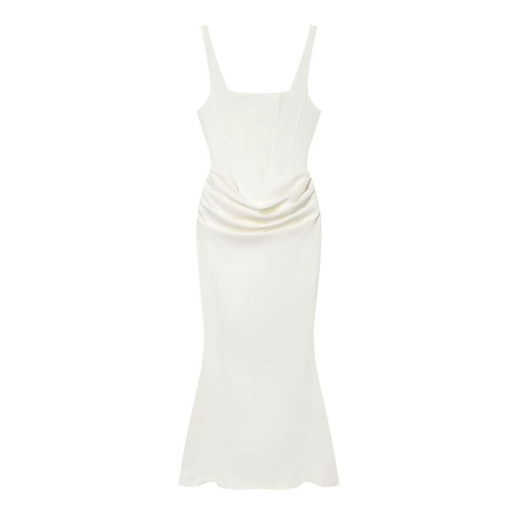 Spaghetti Strap Lace-up Waist-cinching Bodycon Dress for Women