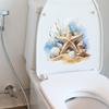 Watercolor Starfish Shell Bathroom and Toilet Decoration Stickers for Beautifying The Bathroom and Toilet Area