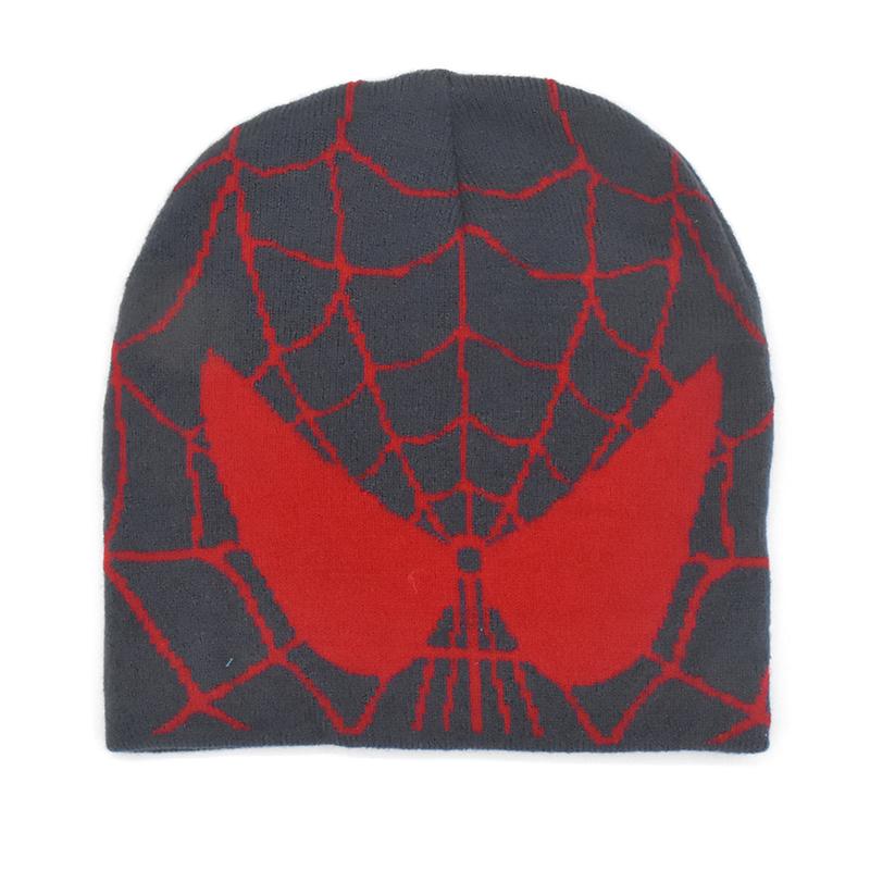 New Cartoon Spider Embroidered Beanies Hat Men Winter Autumn Warm Knitted Woolen Bonnet Cap Soft Wool Skullies Beanie Caps