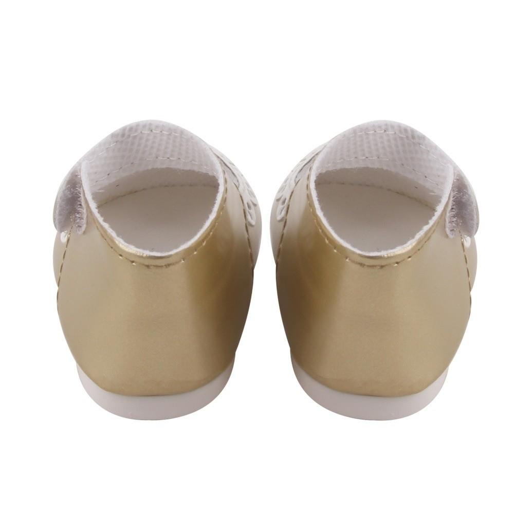 Ruffle Design Doll Shoes 8cm Size Baby Doll Shoes Toy Shoes Doll Accessories For 55cm Dolls