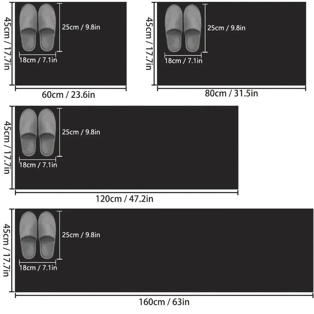 Household long strip kitchen floor mat diatomaceous earth non-slip mat simple printed absorbent mat bathroom mat