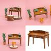 Tiny Study Desk 1/12 Miniature Model Realistic Dollhouses Accessory Creative Scene Building For Adults