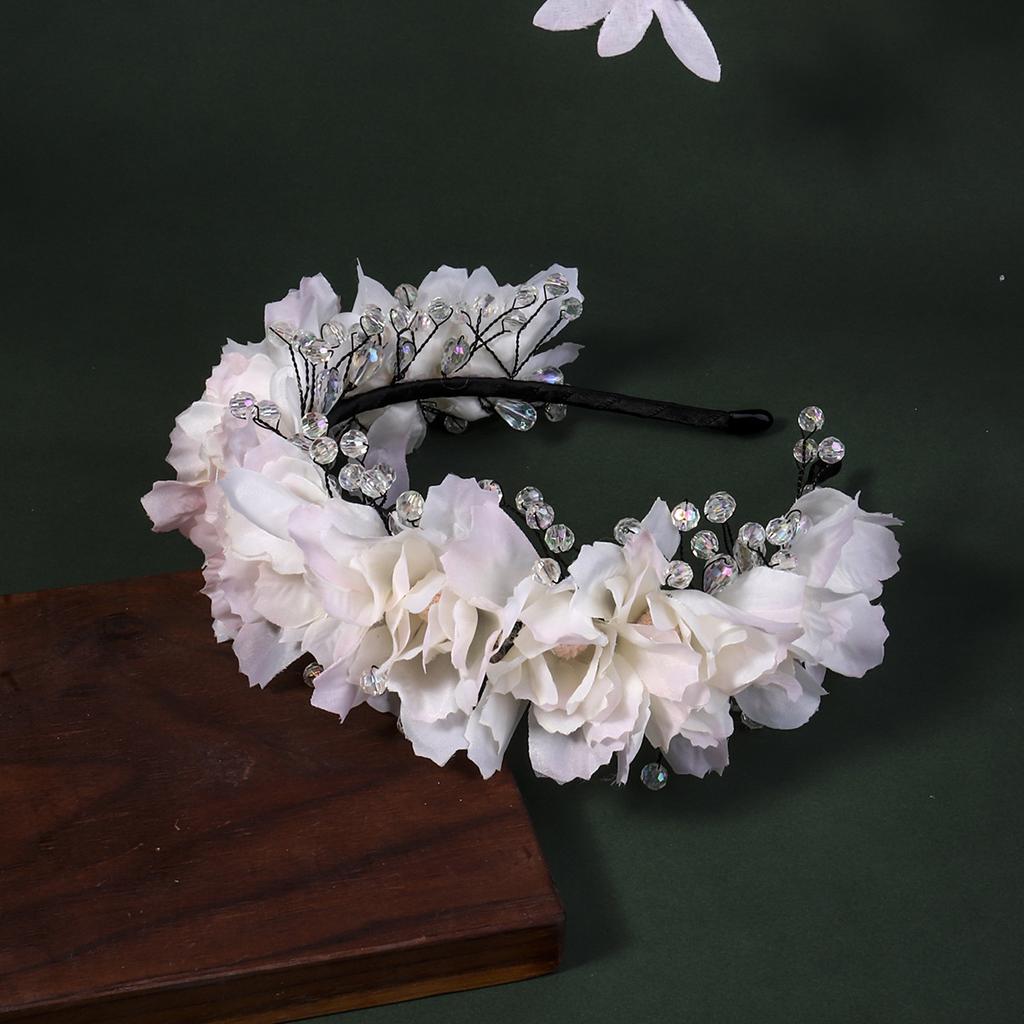 New Super Fairy Hairpin Flower Hair Accessories Fabric Flower Headband Holiday Party Headdress Wedding Dress Photo Shoot Bridal Headband