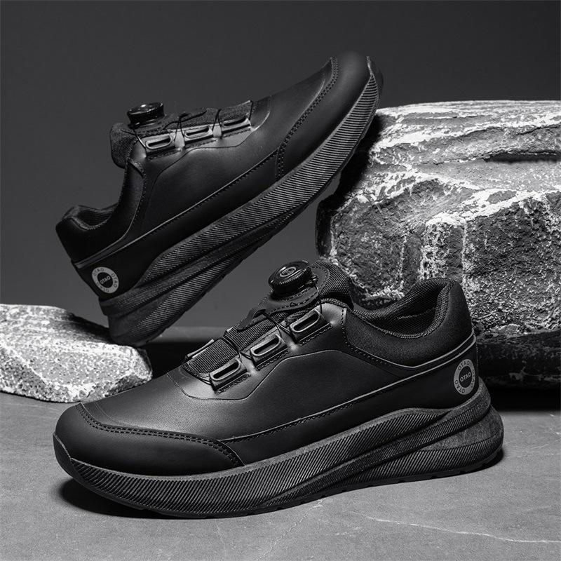 Shoes autumn new knob buckle waterproof casual shoes outdoor thin lace-up mountaineering sneakers 39