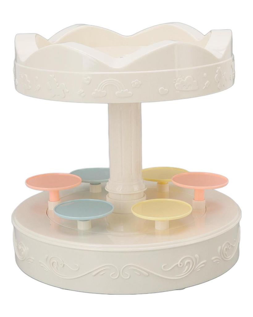 Rotierende Dessertmaschine Automatischer drehbarer Doppelschicht-Dessert-Displayständer Cupcake-Display