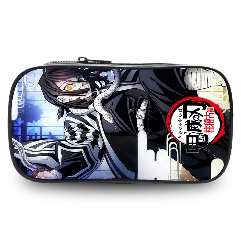 Demon Slayer Large Capacity Oxford Pencil Case For Students Stylish Casual Design