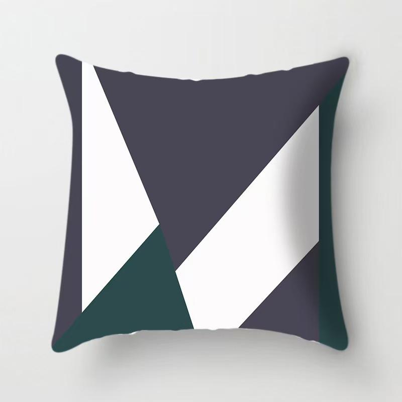 Modern Simple Fashion Geometric Animal Pattern Print Pillow Cover European Style High-end Home Sofa Cushion Cover