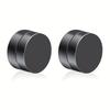 2 Pairs Stainless Steel Magnetic Fake Gauge Earrings 6-10mm Non Pierced Studs for Men and Women