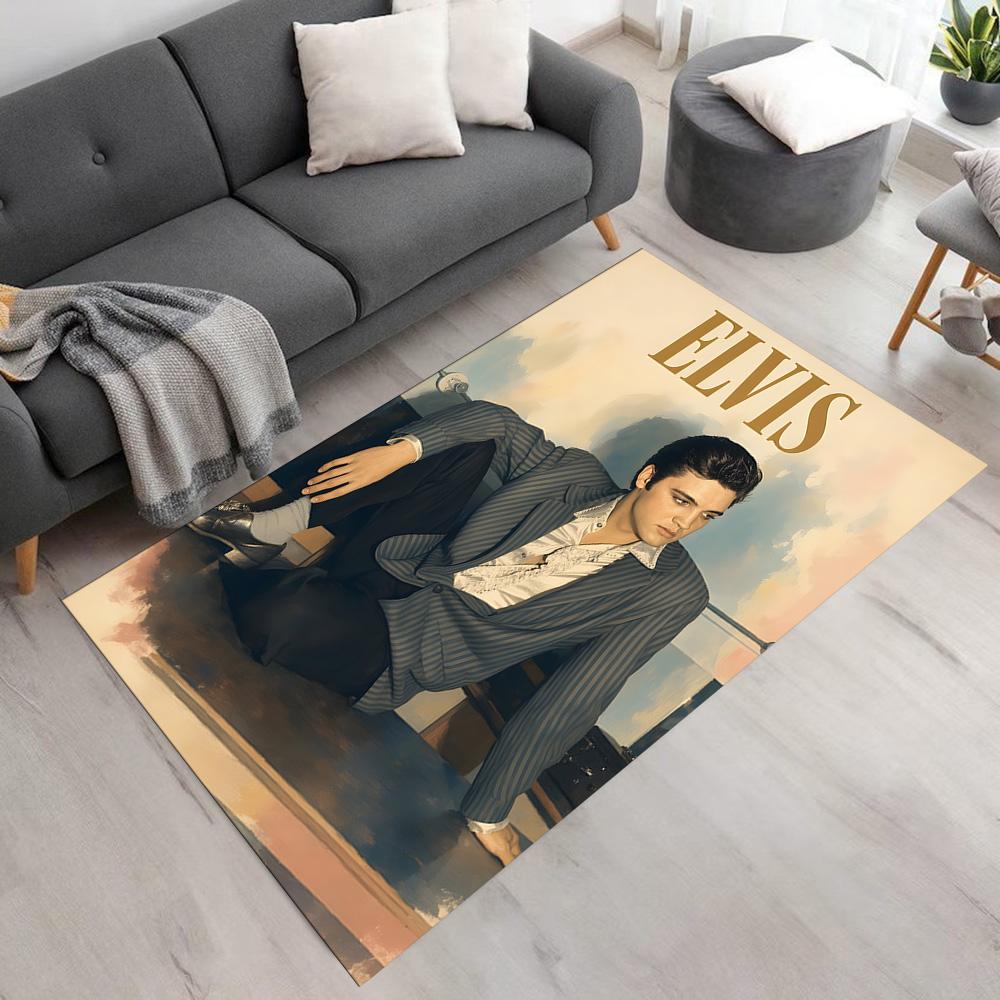 Elvis Presley Floor Rug Office Rug Design for Outdoor Dining Room Living Rooms Entryway Antislip Carpet Decorate Offices Wedding Party Gift