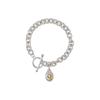 Aphrose Persona Stone Pendant Chain Bracelet (Silver)