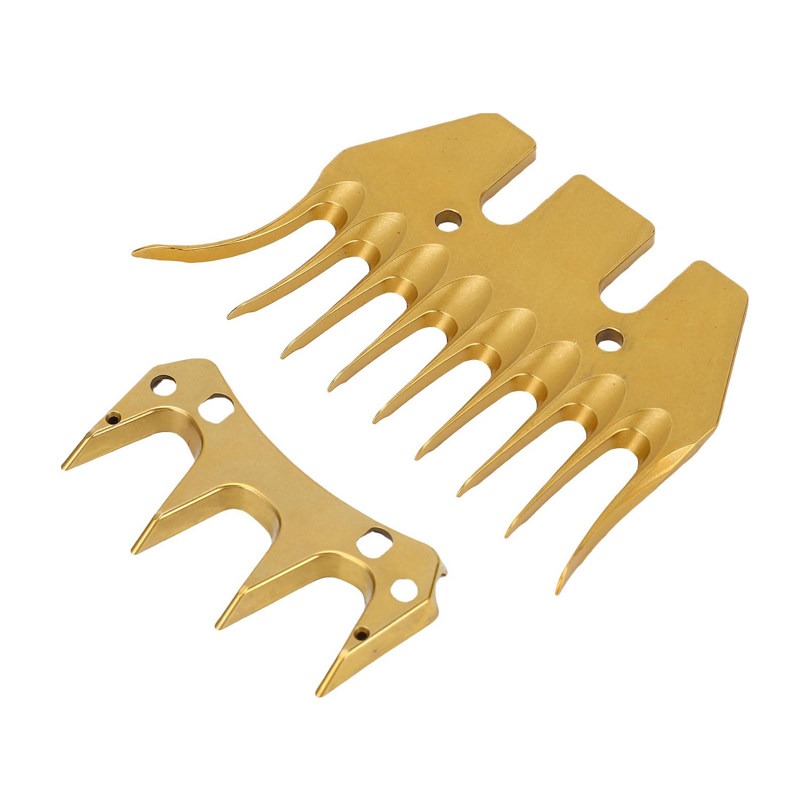 

Сменные лезвия для стрижки овец Золотистый цвет 9 Изогнутых зубьев Высокоуглеродистая сталь Стрижка скота