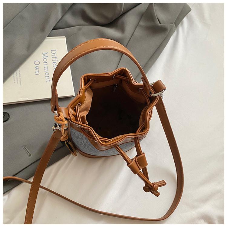IELGY Ladies Bucket Bag Fashionable All-Match Cross-Body Can Be Carried In Hand
