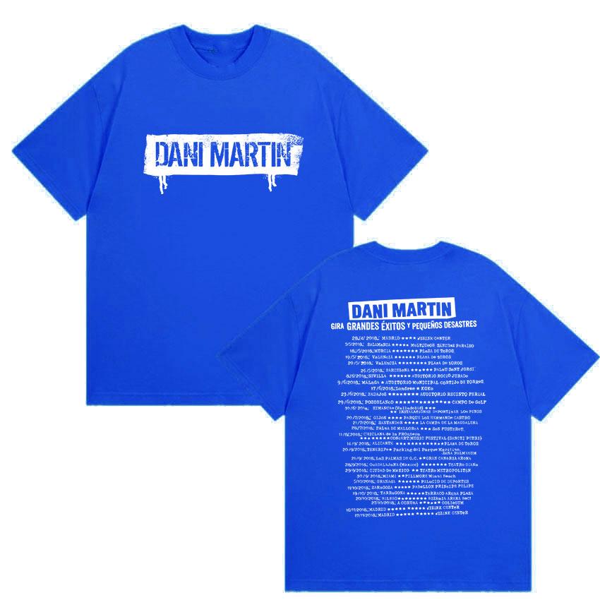 Rock Band Dani Martin Tour 2026 Print T Shirt Mens Vintage Gothic Short Sleeve Tshirts Hip Hop ONeck Oversized Cotton Tshirt