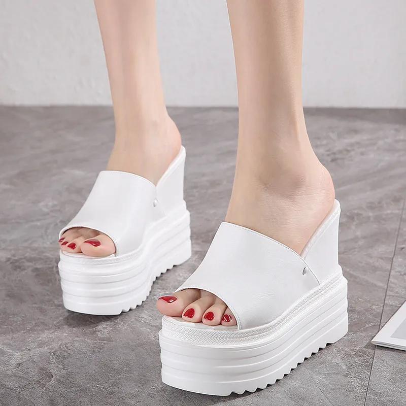 Fashion 14CM summer slippers women platform sandals women sliders shoes summer high heels slippers flip flops female shoes