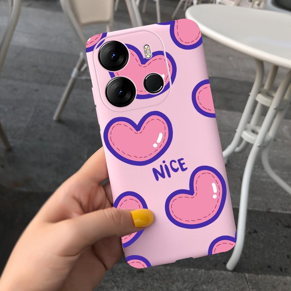 Phone Case for Infinix Smart 7 Plus Case X6517 Bumper Flower Girly Soft Silicone Cover for Infinix Smart 7 X6517 Funda Smart 7+