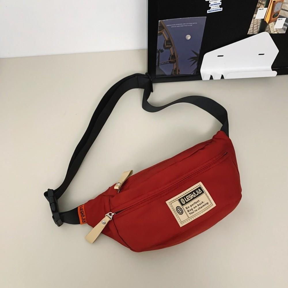 Solid Color Crossbody Chest Bag Nylon Waist Bag Chest Bags Japanese Harajuku Crossbody Bags Men