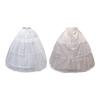 Bride Gown Petticoat with 3 Hoops Support Elastic Waist Band Tulle Underskirt for Wedding Dress and Evening Gowns