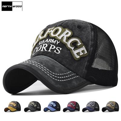 Чоловіча літня кепка Air Force з сіткою Corps Чоловіча бейсболка Dad Hat Дихаючі капелюхи від сонця
