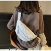 Cotton Pouch Bag For Girls With Zipper Closure And Phone Pocket For Casual Travel
