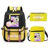 Animation Cartoon Peripheral Printing Trend Lightweight Shoulder Backpack, Primary And Secondary School Student Leisure Schoolbag Three-Piece Set