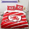 Middlesbrough F.c Printed Pattern Duvet Cover Set – Includes 1 Duvet Cover and 2 Matching Pillowcases Bedroom Decor Christmas Gifts