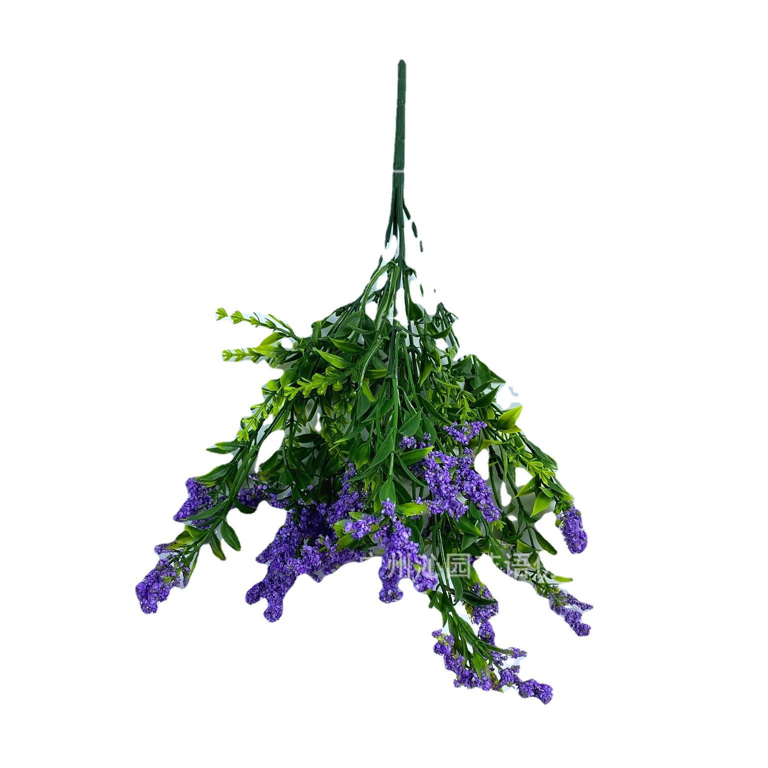 Lavender Foam Beads Forget-Me-Not Bouquet with Wheat Ears 40 cm розовый