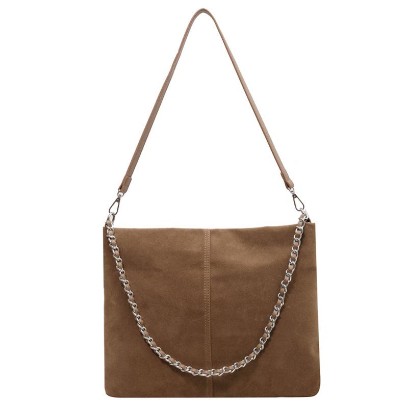 Large Capacity Bag Women's Autumn Versatile New Retro Matte Shoulder Messenger Bag Chain Tote Bag
