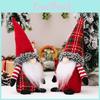 Playful Christmas Gnome Figurines With Soft Fabric And Trendy Plaid Hats For Decor Lovers