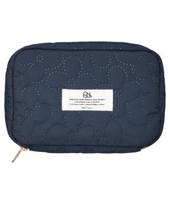 Patterns Quilted Gadget Stylish and Perfect for and Business Wide Opening for Easy Viewing Wpc. Water-Repellent Pouch, Navy, Women's, Cute, Commuting,