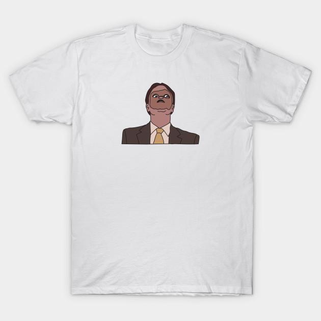 

Men Black Print T-shirt The Office - Dwight No-Cut Transfer Paper Print Cotton Tshirt 4XL білий