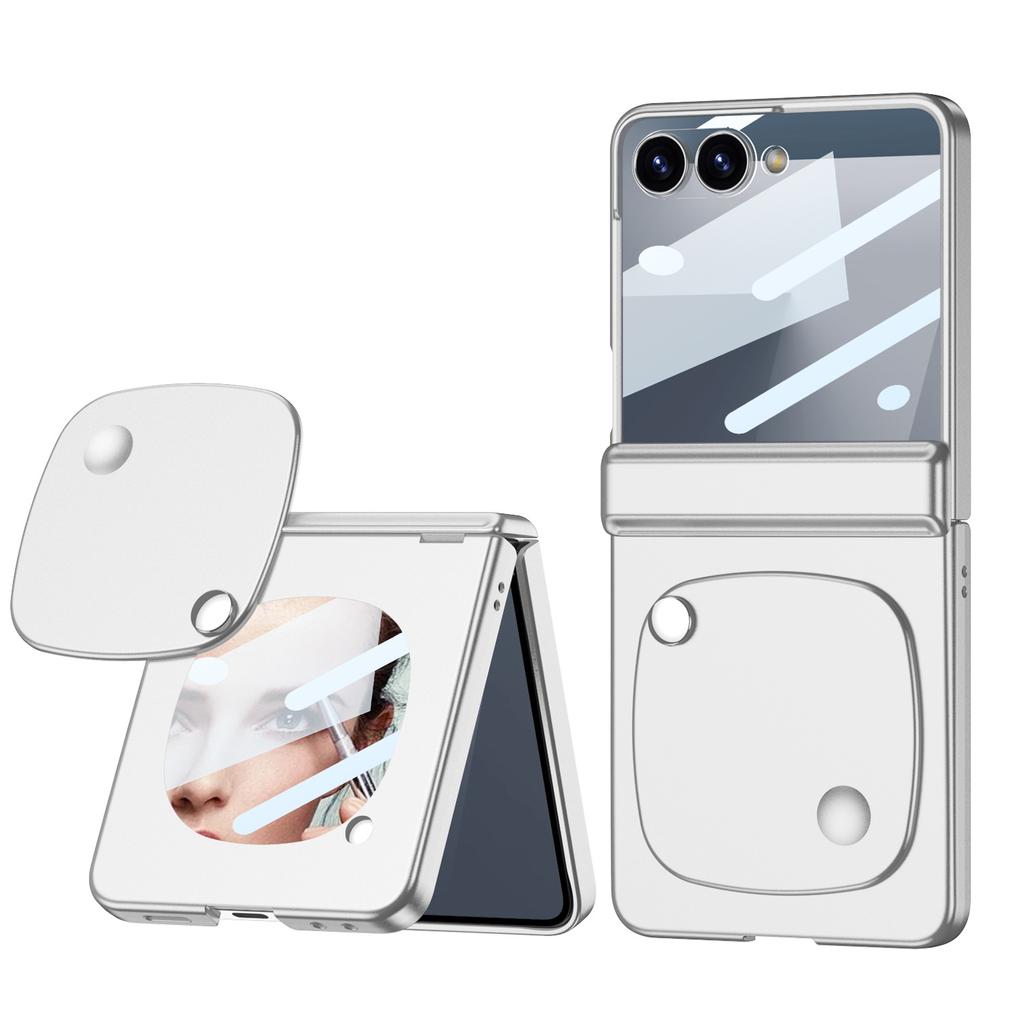 Samsung Z Flip7 Folding Mobile Phone Case Ultra Thin Shell Film Rotating Shaft Full Inclusive Beauty Mirror Fashionable Magnetic Absorption