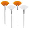 4 Pcs Facial Brushes Fan Mask Brushes, Soft Facial Applicator Brushes Tools for Peel Glycolic Mask Makeup