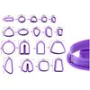 18Pcs Polymer Clay Tools Plastic Clay Cutter Ceramic Pottery DIY Ceramic Craft Cutting Mold for EarringJewelry Pendant Making