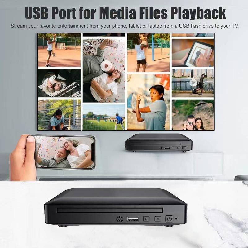 New High Definition USB Mini Children's VCD Machine Household DVD/EVD Player