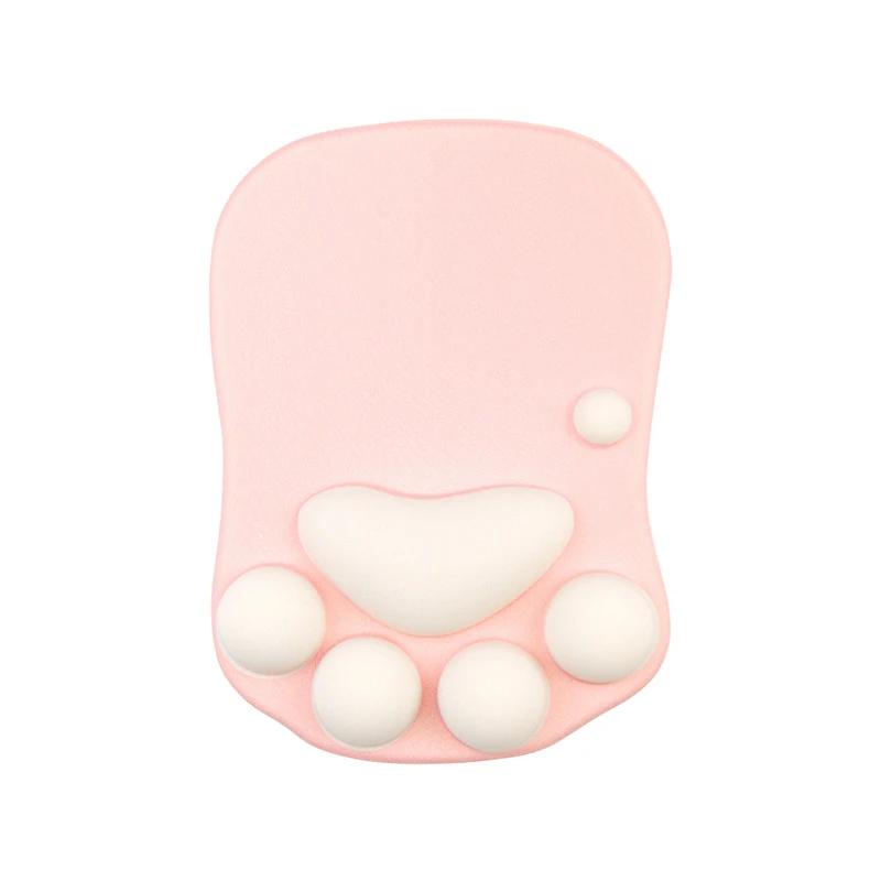 Wrist Rest Support for 3D Mouse Pad Cat's Paw Circle Coaster Gaming Mouse Pad Ergonomic Gel Memory Foam for Computer, Laptop