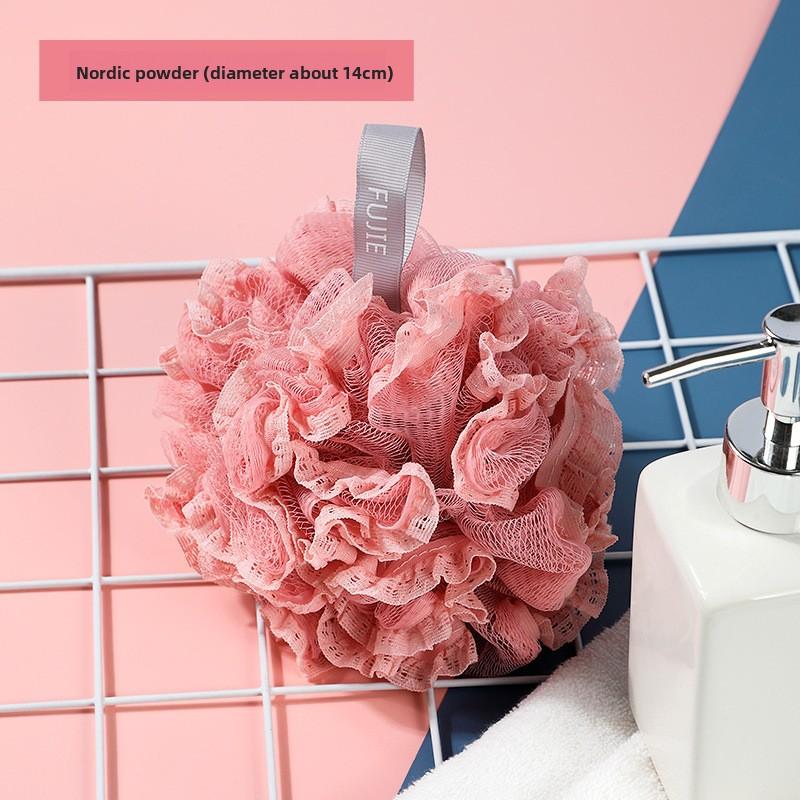 Badeblume Nicht-streuende Blumen-Badebadekugel, Superweiches Bad, Spitze Badebadekugel, Große Größe, Weicher Schaum, Angenehmes Rückenschrubben