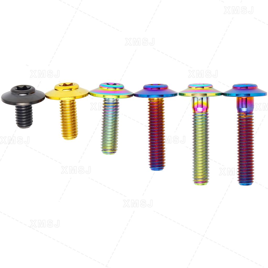 Titanium Bolts M5 M6x10 15 20 25 30 35mm Torx Head Screws for Motorcycle Body Shell Casing Modification Bolt Disc Brake Screw