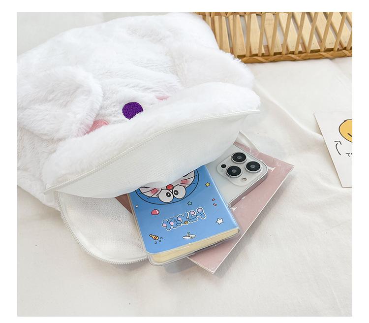 2025 Cute Ghost Cartoon Plush Backpack & Crossbody Bag for Students