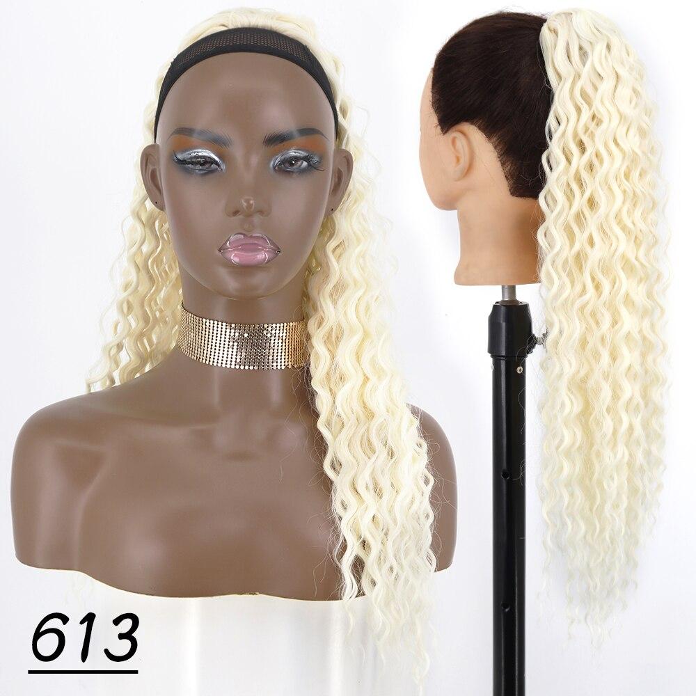 MISSQUEENSynthetic Long Kinky Curly Ponytail Hair Extension Clip-In Drawstring Ponytail Wig Ponytail For Women Wear