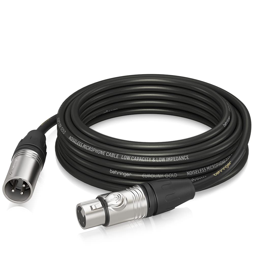Behringer Microphone Cable XLR Male to XLR Female Gold Performance - - 10m/33ft - - GMC-1000