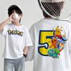 New summer Pokémon Tshirt casual printed shortsleeved shirt fashionable street style top suitable for both men and women