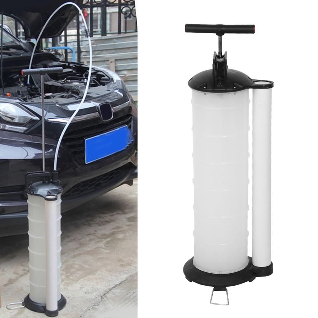 Chiciris Oil Liquid Extractor, Vacuum Liquid Extractor 7L Oil Pump Compact Lightweight Design with 4 Extraction Tubes for Engine Oil Transfer