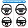1Pc Car Carbon Fibre Leather Car Steering Wheel Cover Universal Auto Steering Wheel Cover Accessories Fit 37-38cm Steerig Wheel