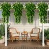 2 Pcs Artificial Hanging Plants with Perfect Elegant Leaf Touch, Perfect for All Perfect Holiday Scene Layout Decoration, Evergreen and Durable