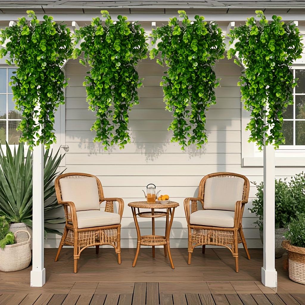 2 Pcs Artificial Hanging Plants with Perfect Elegant Leaf Touch, Perfect for All Perfect Holiday Scene Layout Decoration, Evergreen and Durable