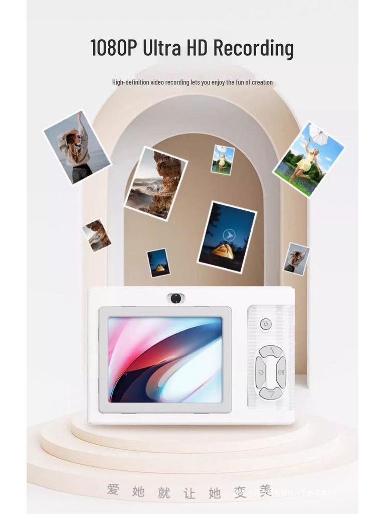 Retro Cute Dual-Camera Student Selfie CCD Digital Camera - Portable Campus Gift