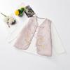 Autumn 2025 Girls' Frog Button Long Sleeve Shirt - New Chinese Style