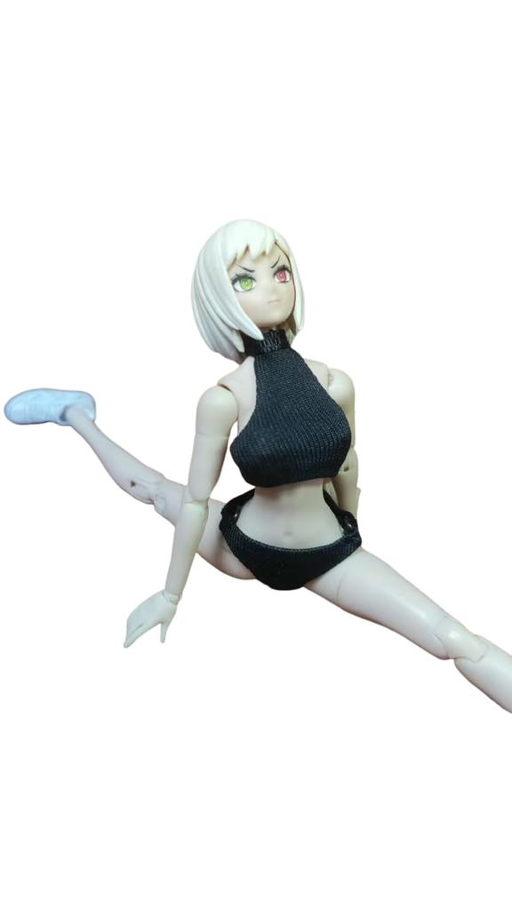 112 Cloak, Size 112 Scale 112 Scale Black Underwear + Black Pants, Underwear Set (head and Body Not Included) Black