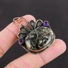 Turritella Agate Pendant African Amethyst Pendant Copper Pendant Handmade Designer Jewelry Real Gemstone Pendant Copper Jewelry Wedding Gift